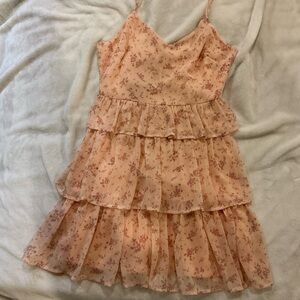 Altar'd State Peach Floral Mini Dress